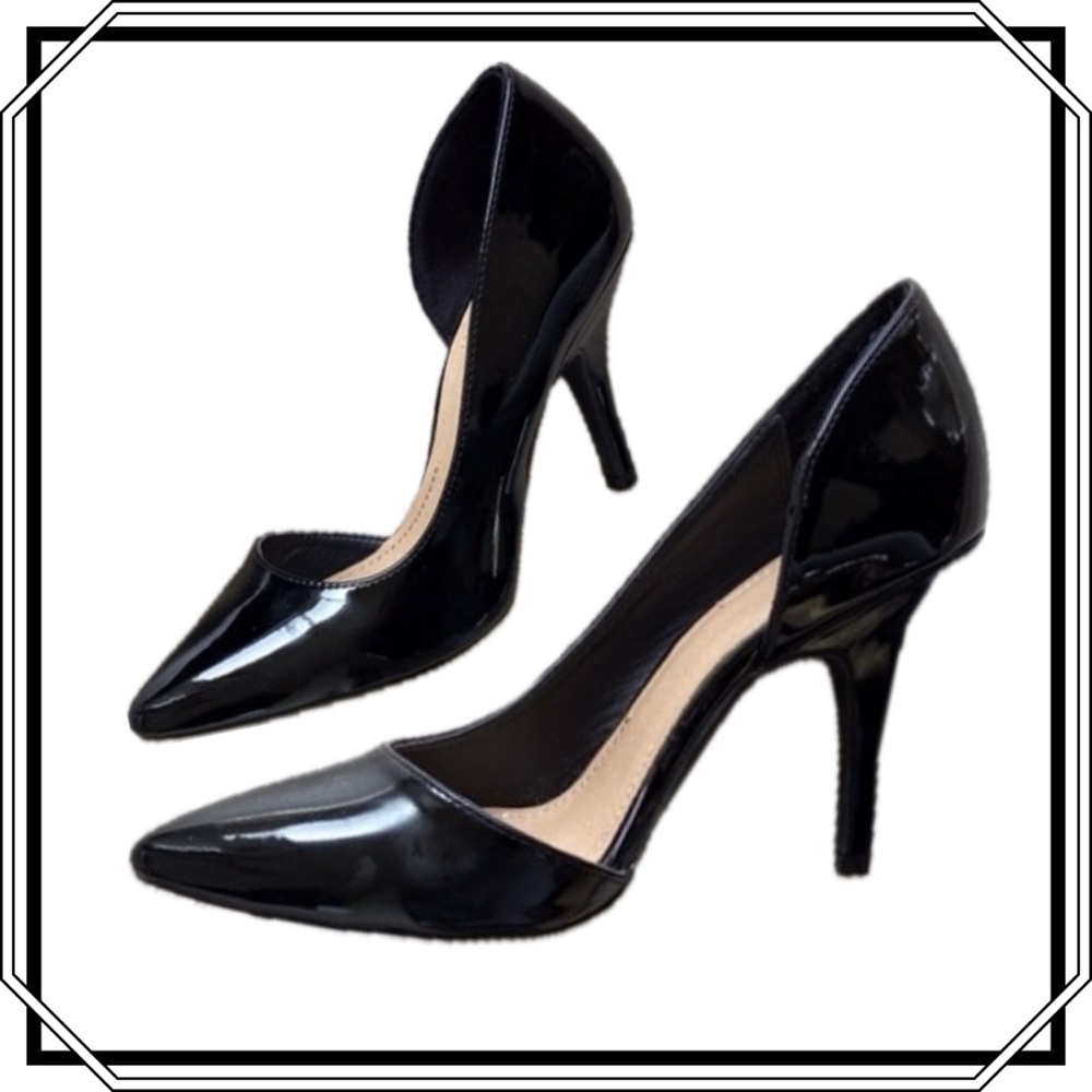 Black Patent Leather Heels Size 9